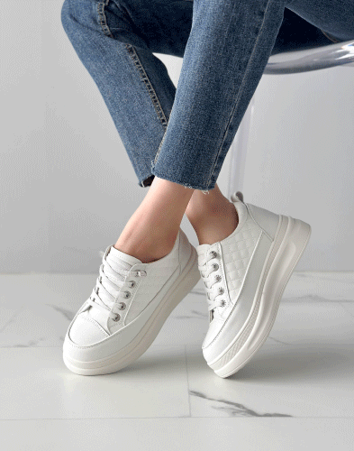 하이 퀼팅 스니커즈 7cm (228X4)