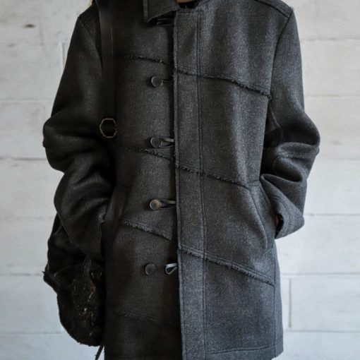 O13CB - 사선 코트 그레이