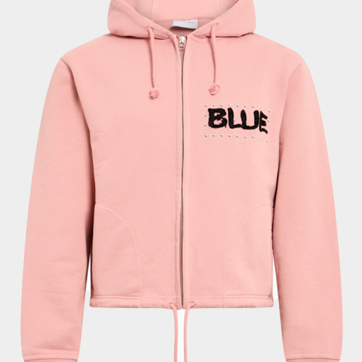 핑크 집업 후드