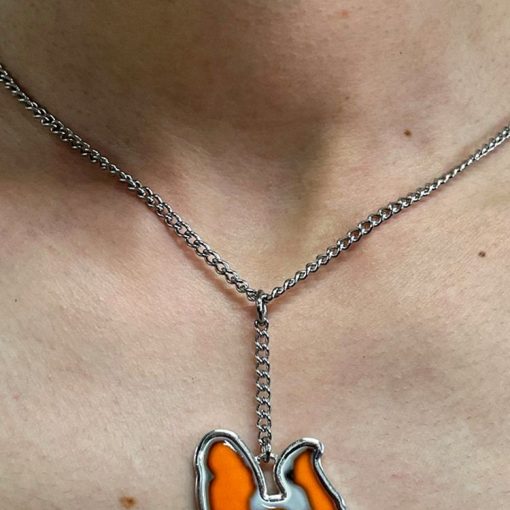 오렌지색 거짓말 소녀 목걸이