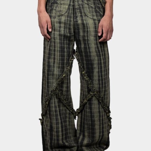 아가일 데님 팬츠 타탄 데님