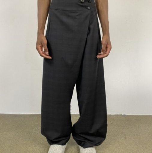 크로스오버 팬츠 그레이