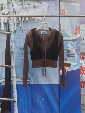 시스루 레이어드 카디건 TDX5-CR01