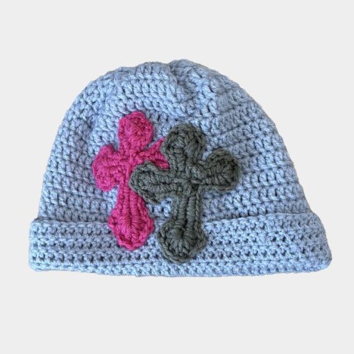 컬렉션 3D 더블 크로스 핸드메이드 니트 비니